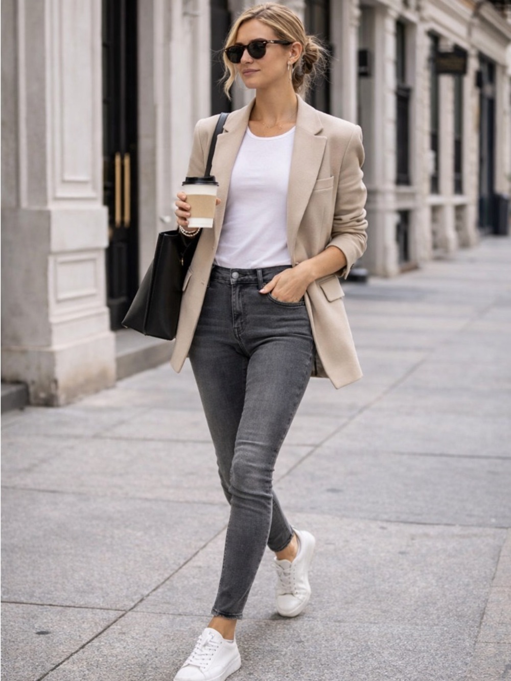 FRAME Grey Skinny Jeans High Rise Designer Denim Model Off Duty Chic Stretch Fit